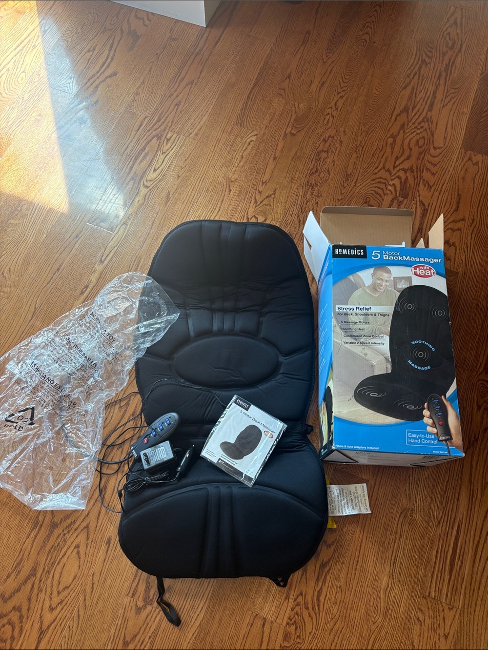 Homedics Back  5-Motor seat Back Massager with Heat New